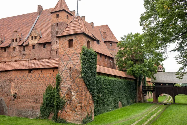 Malbork Castle Πρώην Marienburg Castle Έδρα Του Μεγάλου Μαγίστρου Των — Φωτογραφία Αρχείου