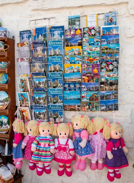 Alberobello Italy September 2019 Traditional Apulian Souvenirs Display Shop Alberobello — Stock Photo, Image