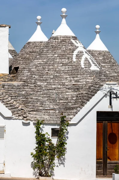 Alberobello Italia Septiembre 2019 Casas Blancas Tradicionales Pueblo Trulli Alberobello — Foto de Stock