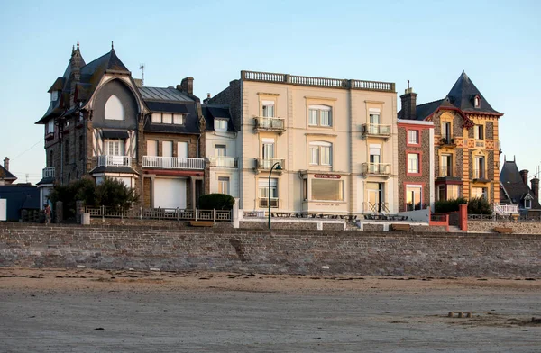 Malo Francia Septiembre 2018 Playa Sol Tarde Edificios Largo Del —  Fotos de Stock