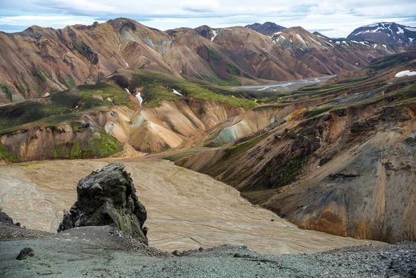 Ηφαίστεια Βουνά Landmannalaugar Fjallabak Nature Reserve Ισλανδία — Φωτογραφία Αρχείου