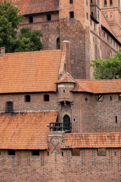 Zamek Malborku Dawniej Zamek Marienburgu Siedziba Wielkiego Mistrza Krzyżackiego Malbork — Zdjęcie stockowe