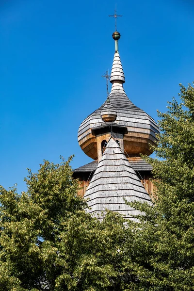 Cupola Lignea Della Chiesa Ryczow Del Xvii Secolo Spostata Nel — Foto Stock