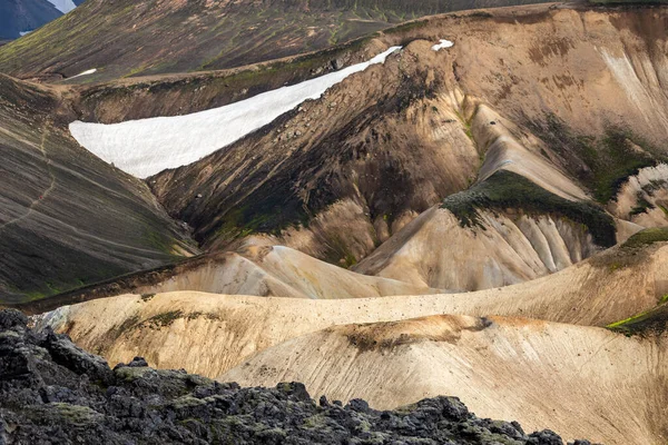 화산섬 Landmannalaugar 화산이 Fjallabak 구역에 있습니다 아이슬란드 — 스톡 사진