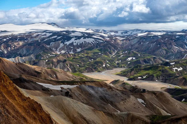 Fjallabak Doğa Rezervi Ndeki Landmannalaugar Volkanik Dağları Zlanda — Stok fotoğraf