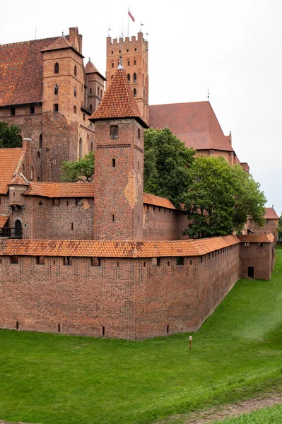 Hrad Malbork Dříve Hrad Marienburg Sídlo Velmistra Teutonských Rytířů Malbork — Stock fotografie