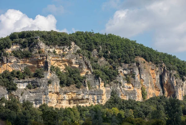 Kliffen Aan Oever Van Dordogne Frankrijk — Stockfoto