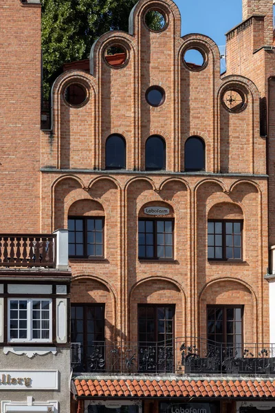 Gdansk Polônia Setembro 2020 Gdansk Cidade Velha Casas Aluguel Históricas — Fotografia de Stock