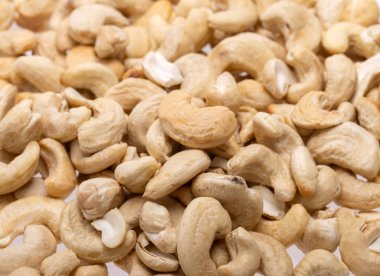 Kaju fıstığı yakın çekim. Atıştırmalık olarak mükemmel.