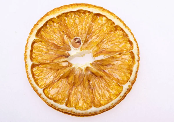干橙片 用于装饰酒菜 甜点和鸡尾酒的脱水脆水果 — 图库照片