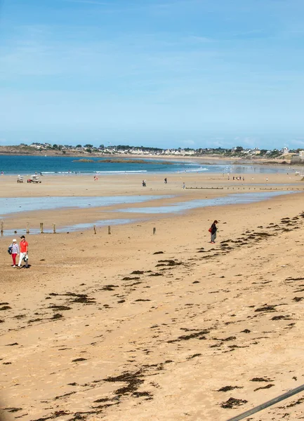 Malo Francja Września 2018 Główna Plaża Słynnego Kurortu Saint Malo — Zdjęcie stockowe