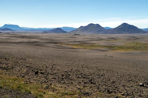 Desierto Lava Oscura Gran Inmensidad Las Tierras Altas Islandia —  Fotos de Stock