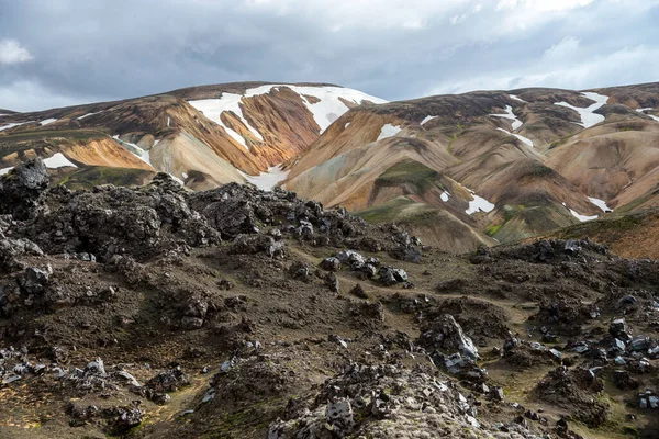 Vulkaniska Berg Landmannalaugar Fjallabak Naturreservat Island — Stockfoto