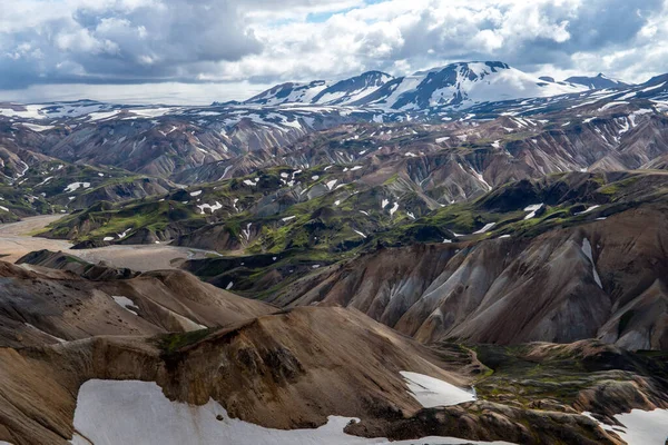 Ηφαίστεια Βουνά Landmannalaugar Fjallabak Nature Reserve Ισλανδία — Φωτογραφία Αρχείου