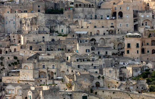 Vista Panorámica Sassi Matera Distrito Histórico Ciudad Matera Bien Conocido —  Fotos de Stock