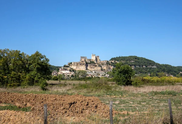 Beynac Cazenac Frankrijk September 2018 Het Middeleeuwse Chateau Beynac Rijst — Stockfoto