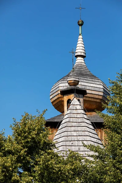 Kyrkans Träkupol Från Ryczow Från 1600 Talet Flyttades Till Friluftsmuseet — Stockfoto