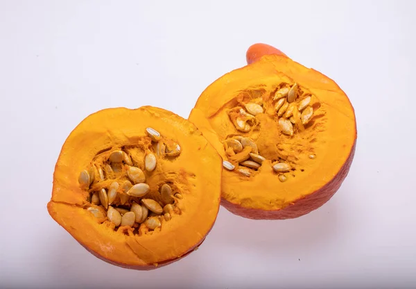 Calabaza Amarilla Vegetal Aislada Sobre Fondo Blanco —  Fotos de Stock