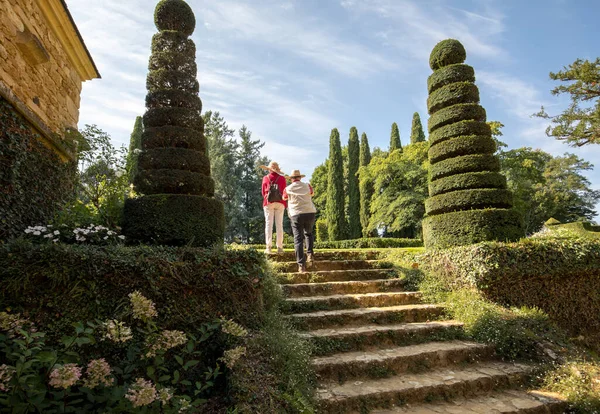 Eyrignac Francja Września 2018 Malowniczy Jardins Manoir Eyrignac Dordogne Francja — Zdjęcie stockowe