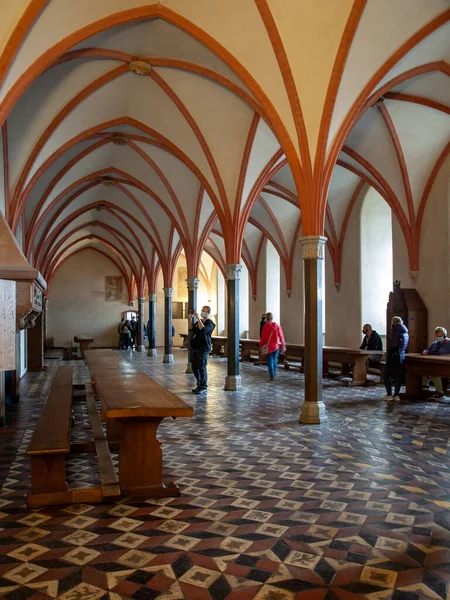 Malbork Pologne Septembre 2020 Salle Manger Dans Château Malbork Ancien — Photo