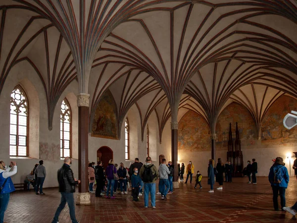 Malbork Polonia Settembre 2020 Gran Refettorio Sala Più Grande Del — Foto Stock