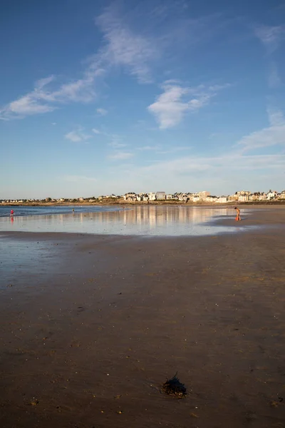 Malo Francia Septiembre 2018 Playa Sol Tarde Edificios Largo Del — Foto de Stock