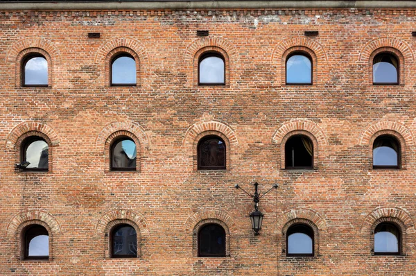 Fasad Restaurerad Medeltida Kornbod Olowianka Den Gamla Staden Gdansk — Stockfoto