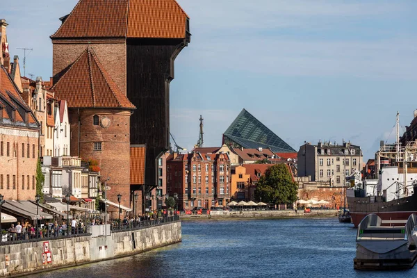 Гданськ Польща Вересня 2020 Найбільший Середньовічний Порт Кран Європі Історичні — стокове фото