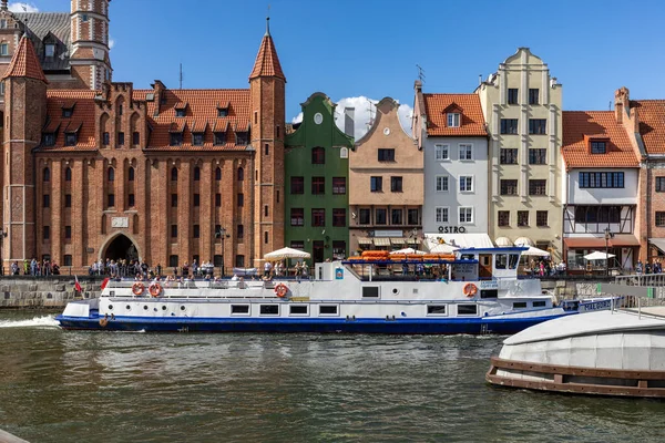 Gdansk Poland Вересня 202 Пасажирська Гавань Річці Мотава Круїзне Судно — стокове фото