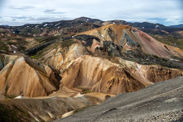 Ηφαίστεια Βουνά Landmannalaugar Fjallabak Nature Reserve Ισλανδία — Φωτογραφία Αρχείου