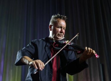 Krakow, Polonya - 10 Temmuz 2021: Nigel Kennedy Krakow 'da düzenlenen 26.