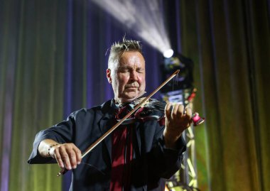 Krakow, Polonya - 10 Temmuz 2021: Nigel Kennedy Krakow 'da düzenlenen 26.