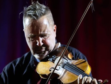 Krakow, Polonya - 10 Temmuz 2021: Nigel Kennedy Krakow 'da düzenlenen 26.