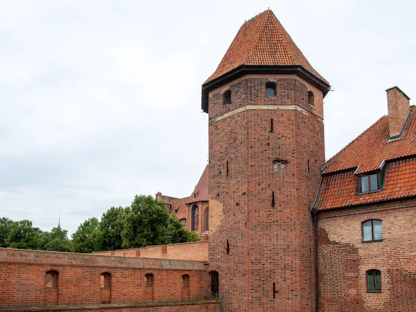 Château Malbork Anciennement Château Marienburg Siège Grand Maître Des Chevaliers — Photo