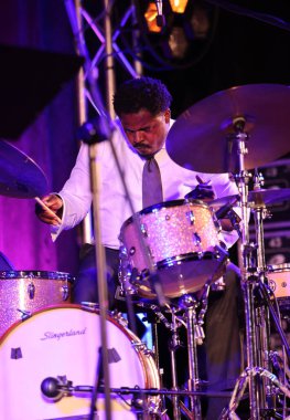 Cracow, Polonya - 11 Temmuz 2021: Branford Marsalis Quartet, Krakow 'da düzenlenen 26.