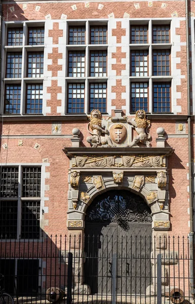 Das Große Wappen Der Stadt Danzig Befindet Sich Auf Dem — Stockfoto