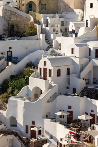 Witgekalkte Huizen Oia Het Eiland Santorini Cycladen Griekenland — Stockfoto