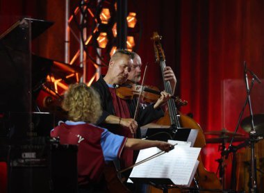 Krakow, Polonya - 10 Temmuz 2021: Nigel Kennedy Krakow 'da düzenlenen 26.