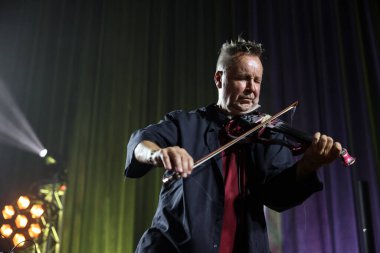 Krakow, Polonya - 10 Temmuz 2021: Nigel Kennedy Krakow 'da düzenlenen 26.