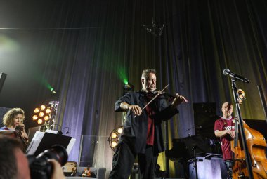 Krakow, Polonya - 10 Temmuz 2021: Nigel Kennedy Krakow 'da düzenlenen 26.