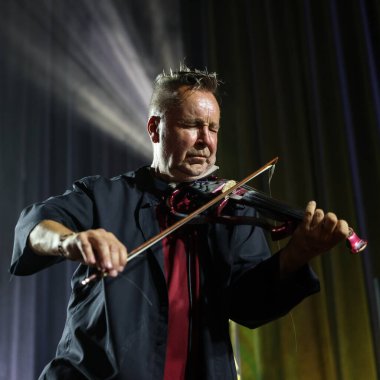 Krakow, Polonya - 10 Temmuz 2021: Nigel Kennedy Krakow 'da düzenlenen 26.