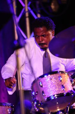 Cracow, Polonya - 11 Temmuz 2021: Branford Marsalis Quartet, Krakow 'da düzenlenen 26.