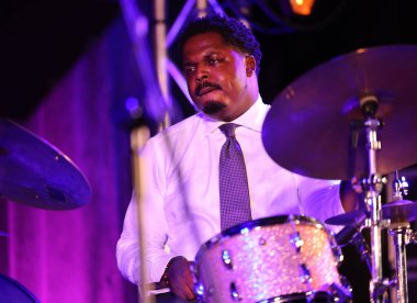 Cracow, Polonya - 11 Temmuz 2021: Branford Marsalis Quartet, Krakow 'da düzenlenen 26.