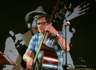 Cracow, Polonya - 5 Temmuz 2021: Marian Pawlik Quartet, Krakow 'da düzenlenen 26.,