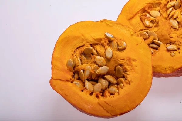 Calabaza Amarilla Vegetal Aislada Sobre Fondo Blanco —  Fotos de Stock