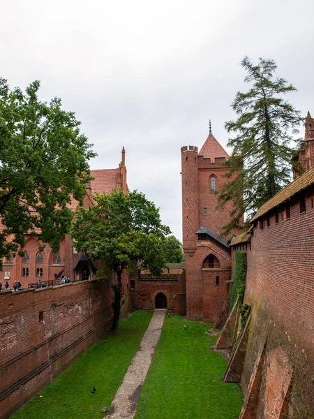 Malbork Polsko Září 2020 Zámek Malbork Dříve Hrad Marienburg Sídlo — Stock fotografie