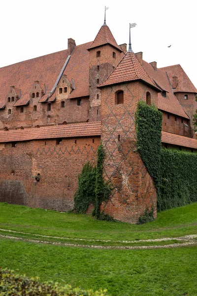 Château Malbork Anciennement Château Marienburg Siège Grand Maître Des Chevaliers — Photo