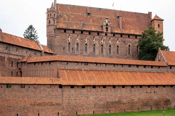 Château Malbork Anciennement Château Marienburg Siège Grand Maître Des Chevaliers — Photo