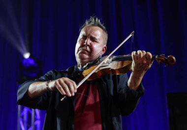 Krakow, Polonya - 10 Temmuz 2021: Nigel Kennedy Krakow 'da düzenlenen 26.