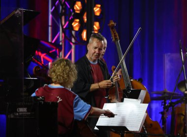 Krakow, Polonya - 10 Temmuz 2021: Nigel Kennedy Krakow 'da düzenlenen 26.